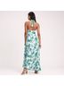 Lulus 100% Rayon Tropical White Green Casual Dress Size XS - photo 6