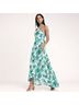 Lulus 100% Rayon Tropical White Green Casual Dress Size XS - photo 3