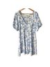 Entro 100% Polyester Floral Blue White Casual Dress Size L - photo 1
