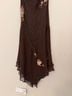 Cache 100% Silk 100% Polyester Solid Brown Cocktail Dress Size 2 - photo 5