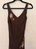 Cache 100% Silk 100% Polyester Solid Brown Cocktail Dress Size 2 - photo 4