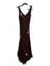 Cache 100% Silk 100% Polyester Solid Brown Cocktail Dress Size 2 - photo 1