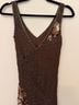 Cache 100% Silk 100% Polyester Solid Brown Cocktail Dress Size 2 - photo 13