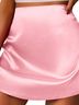 Amazon Basics 100% Satin Solid Pink Casual Skirt Size L - photo 4