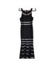 JS Collections 95% Polyester 5% Spandex 100% Polyester Stripes Black Cocktail Dress Size 12 - photo 1