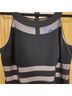 JS Collections 95% Polyester 5% Spandex 100% Polyester Stripes Black Cocktail Dress Size 12 - photo 4