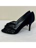 Stuart Weitzman 100% Other Solid Black Heels Size 8 1/2 - photo 5