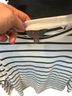 Mix Stripes White Black Long Sleeve Blouse Size M - photo 2