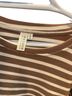 Hayden Stripes Brown White Long Sleeve Top Size M - photo 2