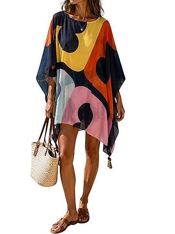 Tory Burch Printed Beach Caftan Swimsuit Cover Up (view 1)