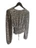 Zara Animal Print Black White Short Sleeve Blouse Size S - photo 2