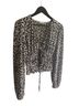 Zara Animal Print Black White Short Sleeve Blouse Size S - photo 1