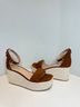 Veronica Beard 100% Suede Brown Wedges Size 9 - photo 4