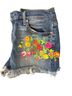 7 For All Mankind Floral Denim Shorts Size 29 - photo 9