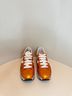 Hogan 100% Leather Orange White Sneakers Size 6 - photo 7