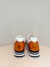 Hogan 100% Leather Orange White Sneakers Size 6 - photo 8