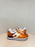 Hogan 100% Leather Orange White Sneakers Size 6 - photo 16