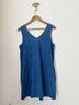 Faherty 90% Nylon 100% Cotton Solid Blue Casual Dress Size M - photo 4