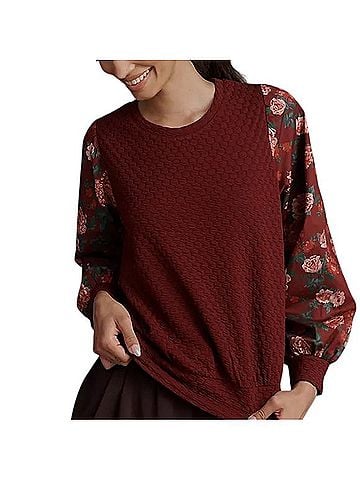 Anthropologie Porridge Textured Sweatshirt Jersey (view 1)