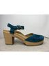 Aetrex 100% Suede Blue Green Mule/Clog Size EU 40 - photo 3