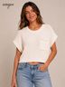 Umgee White Short Sleeve Top Size L - photo 3