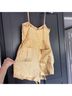 Acacia 100% Flax Yellow Romper Size S - photo 7