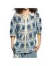 Pol 100% Acrylic Graphic Blue White Cardigan One size - photo 4