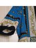 Cache 100% Polyester Print Blue Gold Ivory Jacket Size L - photo 6