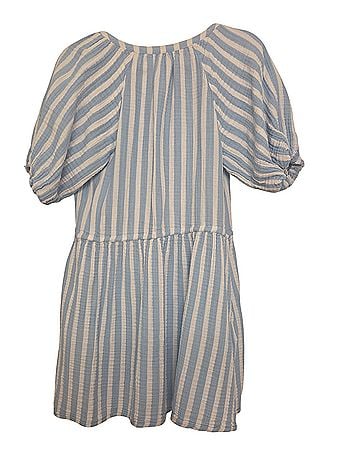 Old Navy Waist-Defined Puff-Sleeve Printed Mini Shirt Dress Casual Dress (view 2)