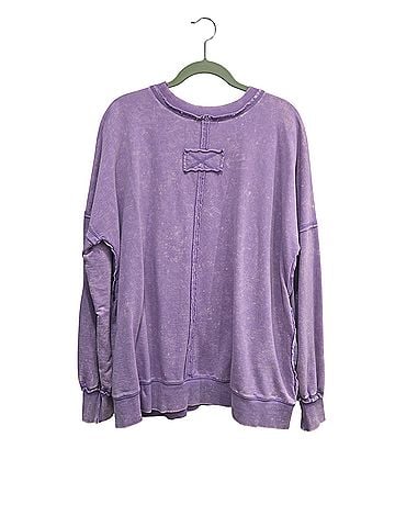 Zenana Outfitters Vintage Wash Crewneck Sweater Casual Sweaters (view 2)