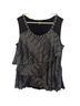 Alfani 100% Polyester 96% Rayon 4% Spandex Stripes Black White Tank Top Size 2X - photo 1