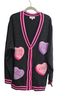Jess Lea Print Black Pink Cardigan Size XL - photo 1