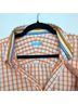 J. McLaughlin Plaid Orange White Long Sleeve Button-Down Shirt Size XL - photo 11