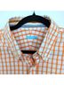 J. McLaughlin Plaid Orange White Long Sleeve Button-Down Shirt Size XL - photo 5