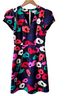 Milly Floral Black Pink Cocktail Dress Size 2 - photo 1