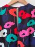 Milly Floral Black Pink Cocktail Dress Size 2 - photo 5