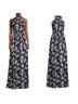 Sachin + Babi 100% Polyester Floral Blue Ivory Cocktail Dress Size 14 - photo 1