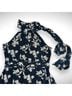 Sachin + Babi 100% Polyester Floral Blue Ivory Cocktail Dress Size 14 - photo 4