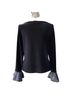 Chetta B Solid Black Blouse Size M - photo 2