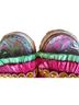 Betsey Johnson Green Gold Pink Sandals Size 8 1/2 - photo 8