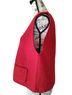 Crystal-Kobe 100% Wool Solid Red Vest Size M - photo 3