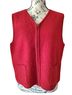 Crystal-Kobe 100% Wool Solid Red Vest Size M - photo 1
