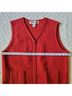 Crystal-Kobe 100% Wool Solid Red Vest Size M - photo 6
