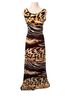 Venus Animal Print Multi Color Cocktail Dress Size S - photo 1