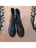 FRYE 100% Leather Solid Black Boots Size 8 - photo 10