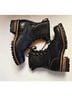 FRYE 100% Leather Solid Black Boots Size 8 - photo 3