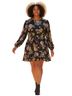 Cinq à Sept 100% Polyester Floral Black Multi Color Cocktail Dress Size 16 - photo 1