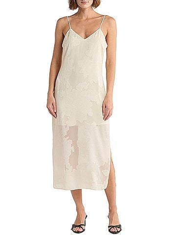 Leith Jacquard Slip Dress Casual Dress (view 1)