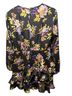 Cinq à Sept 100% Polyester Floral Black Multi Color Cocktail Dress Size 16 - photo 2