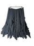 Kay Unger 100% Silk Polka Dots Black Blue Silk Skirt Size 6 - photo 1